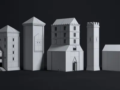 Medieval Building Pack Vol 02 Low-poly 3D model