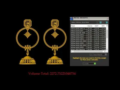 Jhumka Earring - 007 3D print model