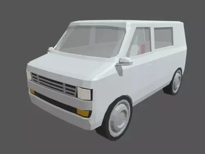 Low Poly Van 01 Low-poly 3D model