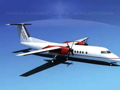 DeHavilland DHC-8-Q300 Cargo 2 Go 3D model
