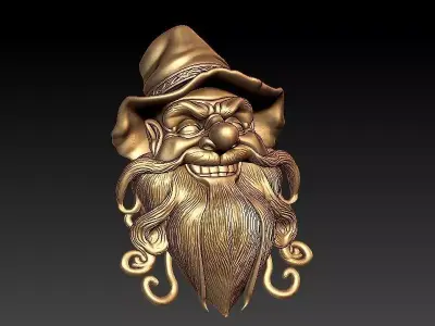 Fantasy Dwarf Head Bust 3D Print Model 3D print model