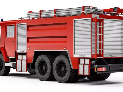 Kamaz 53229 AC-60 firetruck 2016 3D model