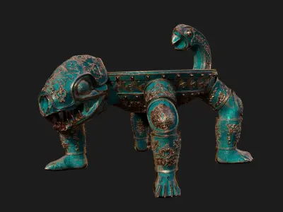 Scythian Bowl Monster 3D model