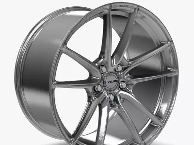 Velgen Wheels Lightweight Series VF5 Wheel Gloss Silver Mustang Low-poly 3D model