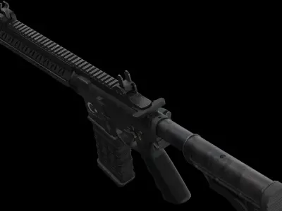Asssault Rifle - MPT-55 3D Low Poly - Realistic - Game Ready 3D model