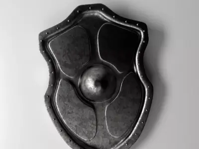Medieval Shield 3D model 2