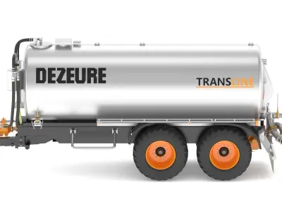Dezeure Slurry Spreader Transline 4 Wheels 3D model