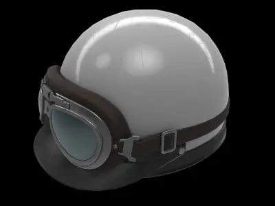 vintage bowl helmet 3D model