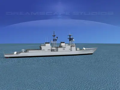Spruance Class DD989 USS Deyo 3D model