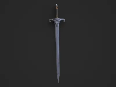 Sword 9  Low-poly 3D model