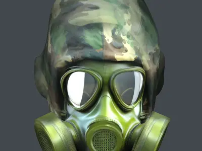 Helmet 3d model military combat Military Low-poly Low-poly 3D model 19
