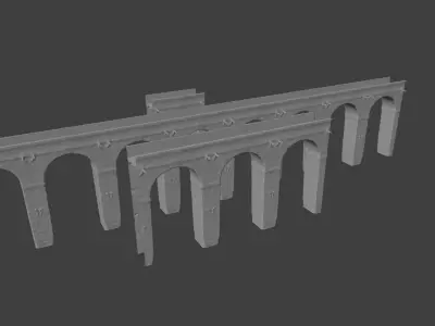 Aqueduct 3D scan Italy optimized modular 3D model