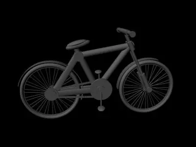 Bicycle Low-poly 3D model 9