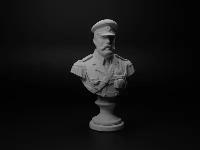 Austro-Hungarian Soldier Bust Chess 3D print model