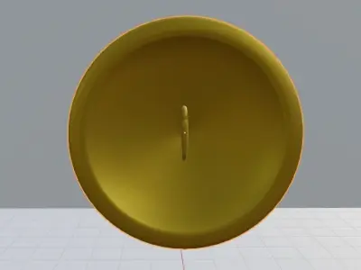 gold sporten sheild Low-poly 3D model