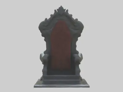 Cool Throne Model 2 PCS Low-poly 3D model