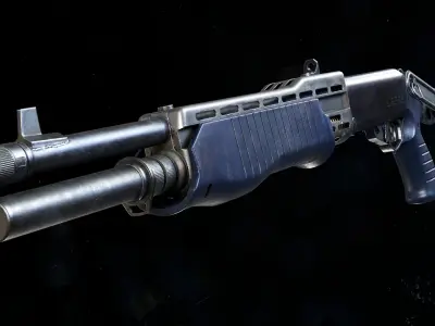 SPAS-12 - shotgun Low-poly 3D model