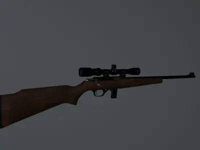 Hunting Rifle Remington Low-poly 3D model