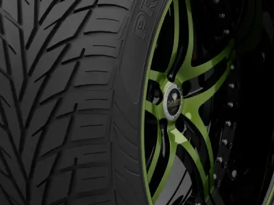 Savini Forged SV-10 Wheel and Tire 3D model