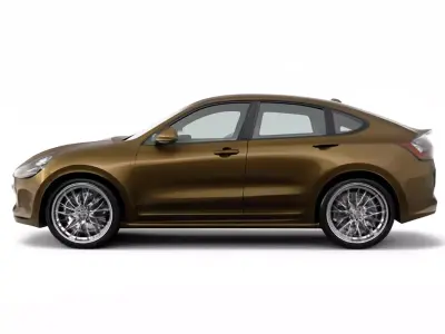 Modern Luxury SUV Coupe Bronze Concept 3D model