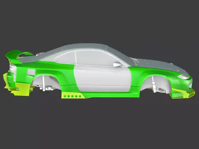 Nissan Silvia S15 Pandem Wide Body Kit 3D model