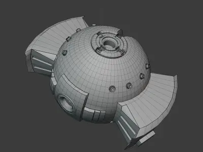 sci-fi drone Free low-poly 3D model by vudooartz