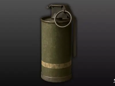Gas Grenade Low-poly 3D model