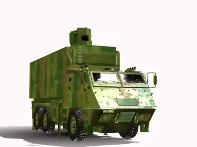 astros ll 6x6 avibras antidrone Low-poly 3D model