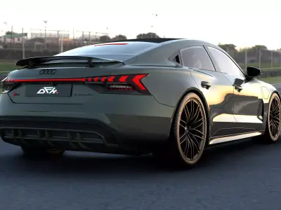 2025 Audi RS E-tron GT By DFX Low-poly 3D model