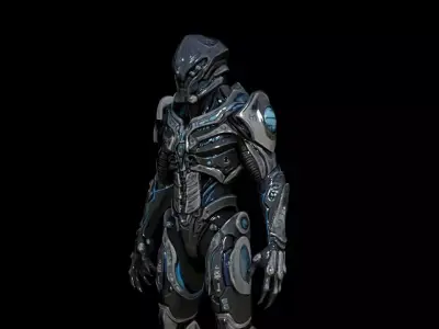 Alien soldier 3D model 3D model