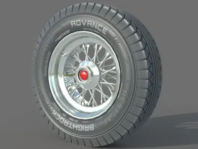 wheel Rim Tire 23 3D model