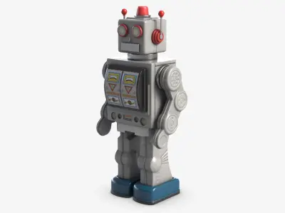 Vintage Robot Toy 1 3D model