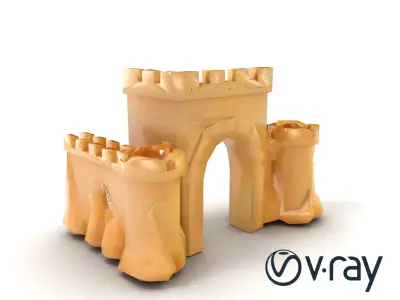Underwater Archway Castle model pack Low-poly 3D model