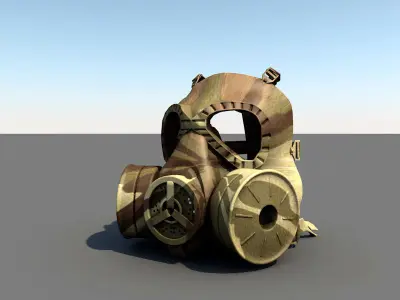Gas Mask  Low-poly 3D model purchase