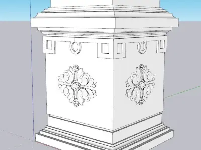 indian jodhpuri stone piller column Low-poly 3D model purchase