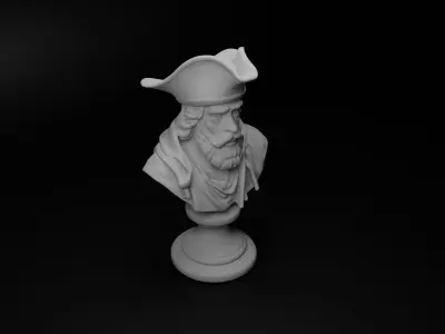 Spanish Conquistador Bust Chess 3D print model order