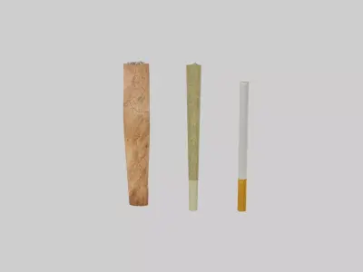 Cannabis Smoking Pack - Blunt Joint Cigarette - Game Ready Low-poly 3D model