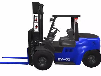 ForkLift - EV Low Poly  Low-poly 3D model