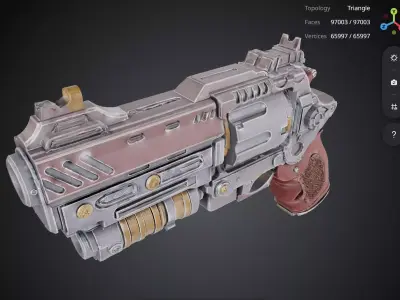 Stylized Pistol 3D model