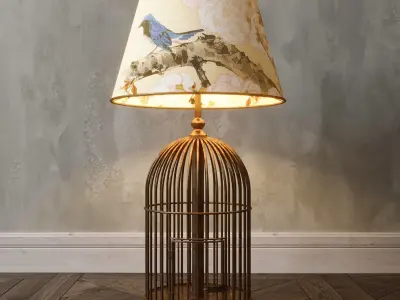 Bird cage lamp 3D model