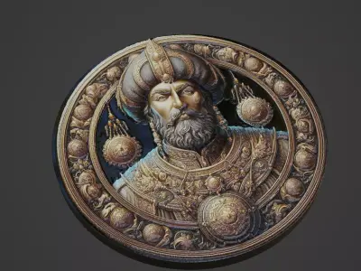 Suleiman the Magnificent Medallion 3D print model