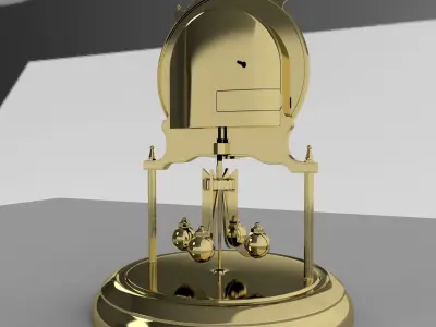 Clock gold 3D model