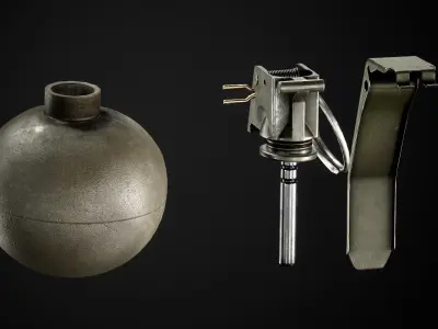 M67 grenade Low-poly 3D model purchase