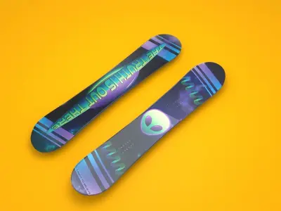 Skateboard Deck Low-poly model 3D model