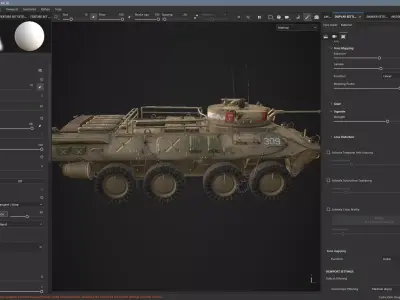 BTR Style Armored Personnel Carrier 8x8 - Game Ready PBR Low-poly 3D model
