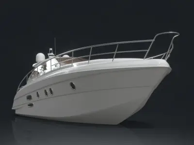 Yachts Speedboats Low-poly 3D model