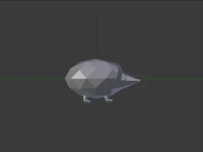 Low Poly HedgeHog polygonal Low-poly 3D model