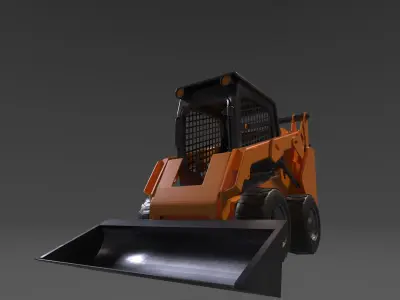 Mini Dozer Low-poly 3D model
