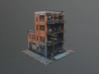 Ruined Buildings 3D model