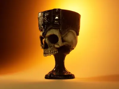 Antique Skull Goblet 3D model Low-poly 3D model